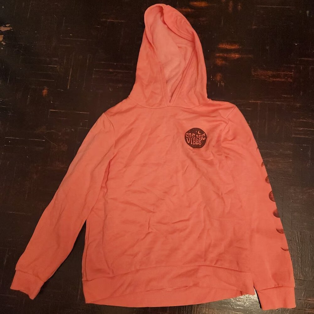 Solid Pink Thereabouts Hooded Sweatshirt XL
